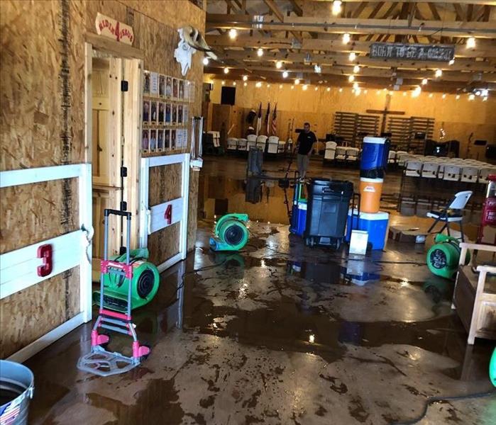 Auditorium of Cowboy Church Water Damage