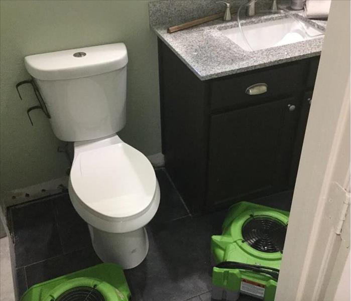 Drying fans in a bathroom